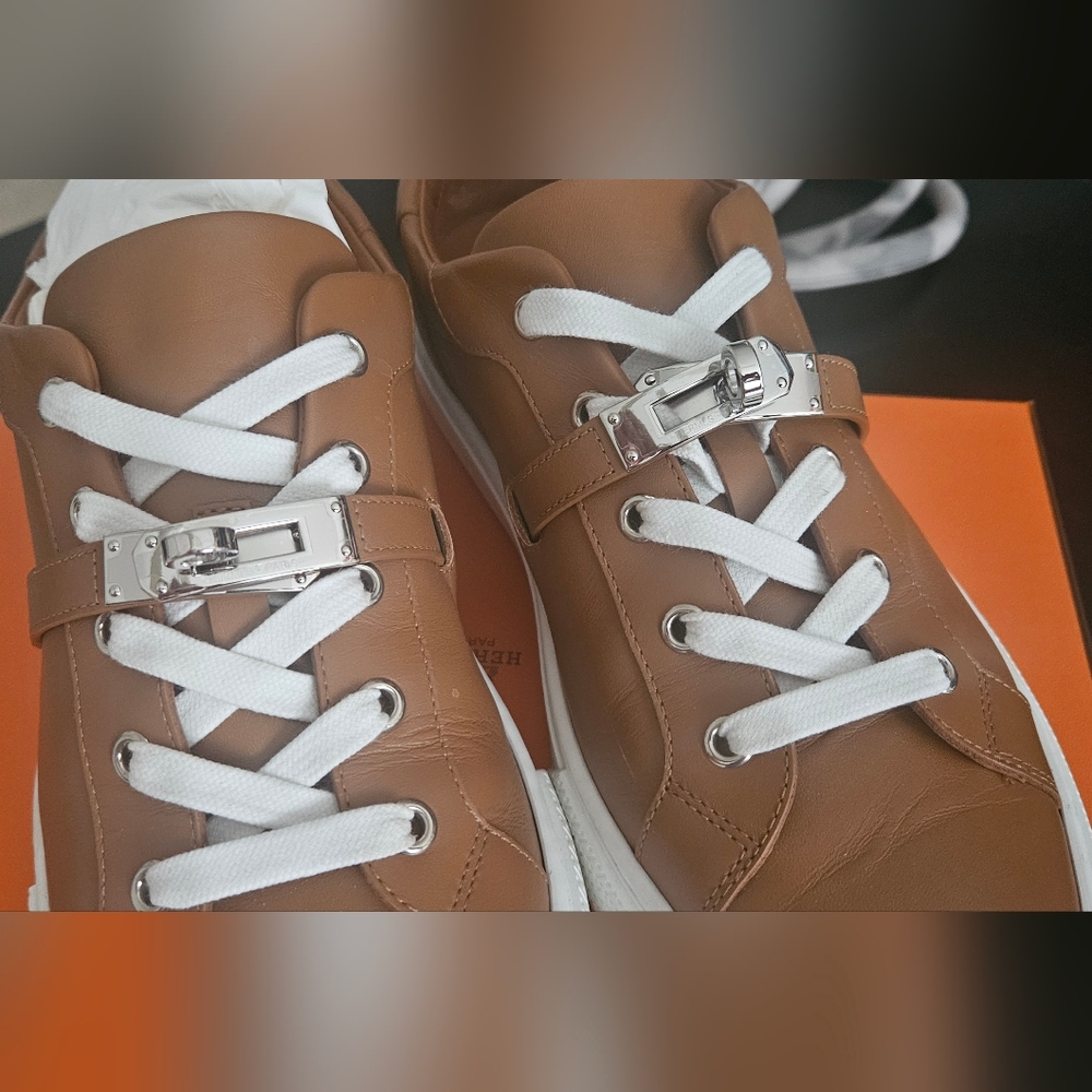 Hermes Epsom Day Sneakers Size 40/10 - Picture 9 of 10